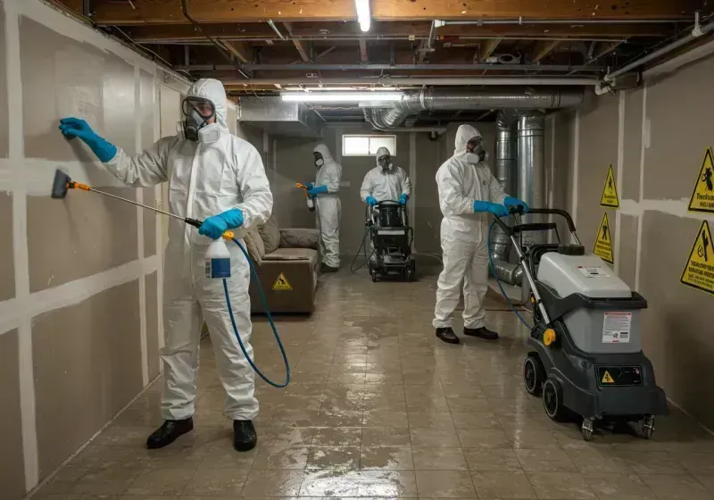 Basement Moisture Removal and Structural Drying process in Cottonwood, AL